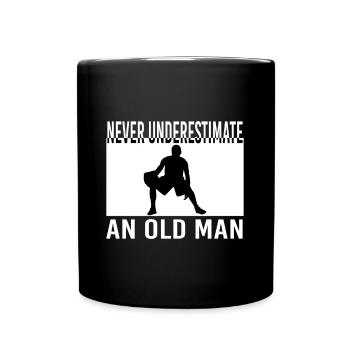 Proud Basketball Player An Old Man Gift Idea - Tasse einfarbig - Schwarz - Vorne