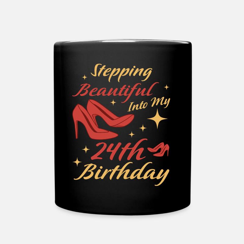 24. Geburtstag Geschenk 24 Jahre Fun Geschenkidee - Tasse einfarbig - Schwarz