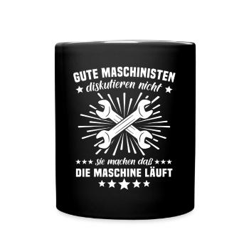 Maschinist - Tasse einfarbig - Schwarz - Vorne