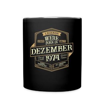 Décembre 1974 Anniversaire Homme - Mug uni - noir - Devant