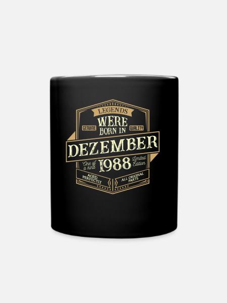 Décembre 1988 Birthday Man - Mug uni - noir