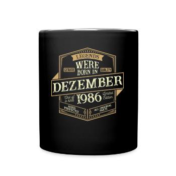 December 1986 Birthday man - Full Colour Mug - black - Front