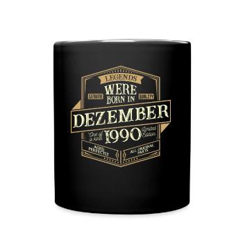 Décembre 1990 Anniversaire Homme - Mug uni - noir - Devant