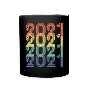 Cool Retro 2021, 2 ans, 2e anniversaire Enfants - Mug uni - noir - Devant
