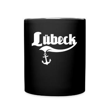 Lübeck Ostsee Lübecker Sprüche - Tasse einfarbig - Schwarz - Vorne