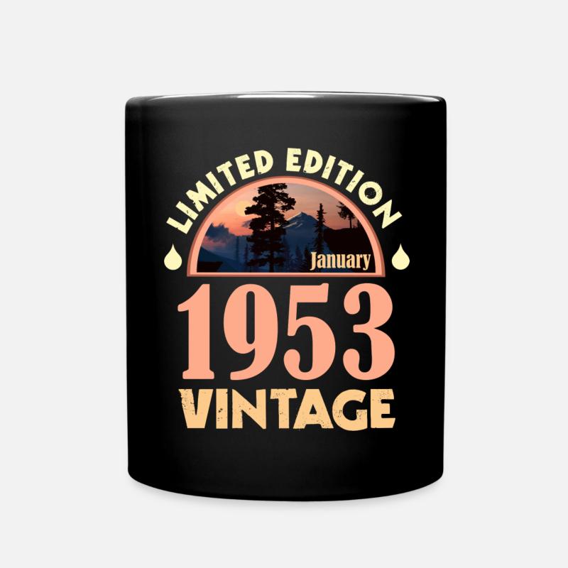 Janvier 1953 - Cadeau d’anniversaire, édition limitée - Mug uni - noir