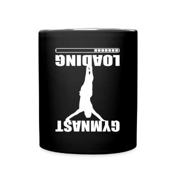 Gymnastic Man Cheerleading - Proud Gymnast Loading - Tasse einfarbig - Schwarz - Vorne
