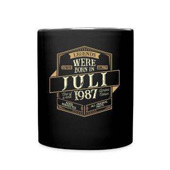 Juillet 1987 Anniversaire Homme - Mug uni - noir - Devant