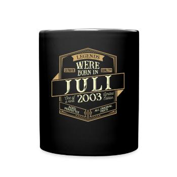 Juillet 2003 Anniversaire Homme - Mug uni - noir - Devant