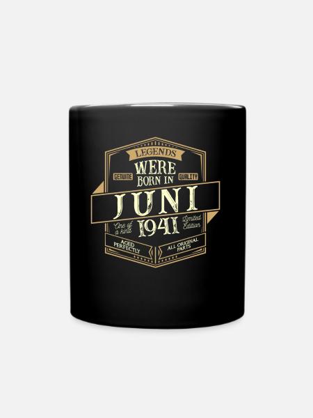 Juni 1941 Geburtstag Mann - Tasse einfarbig - Schwarz