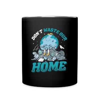 Let the earth . Awareness and climate change. - Full Colour Mug - black - Front