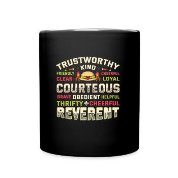 Traits de caractère scout Scoutisme - Mug uni - noir - Devant