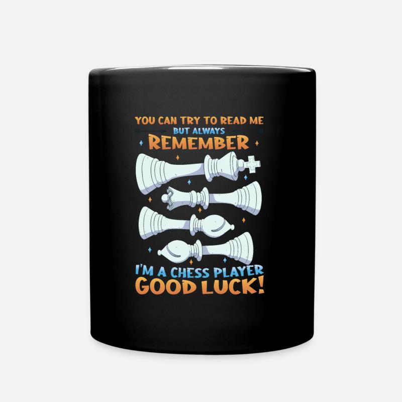 Versuche mich zu lesen, Schachspieler - Tasse einfarbig - Schwarz