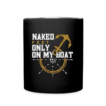 Boat Captain Boater Boat Captain Boat Shirt - Full Colour Mug - black - Front