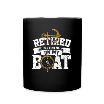Boat Captain Boater Boat Captain Boat Shirt - Full Colour Mug - black - Front