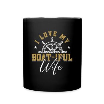 Boat Captain Boater Boat Captain Boat Shirt - Full Colour Mug - black - Front