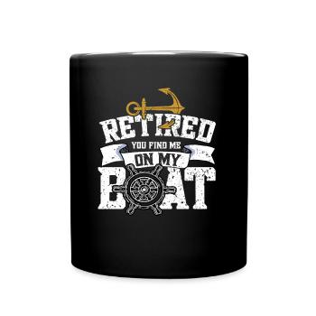 Boat Captain Boater Boat Captain Boat Shirt - Full Colour Mug - black - Front