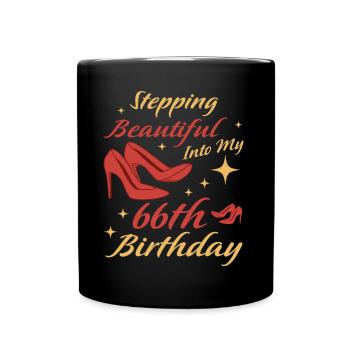 66e anniversaire Cadeau 66 ans Idée cadeau amusante - Mug uni - noir - Devant