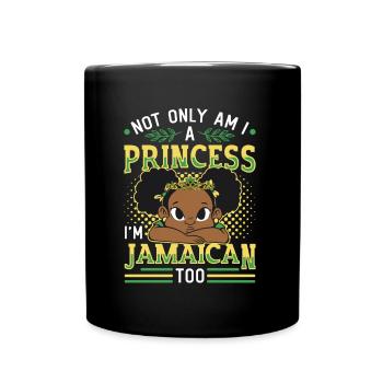Jamaican Princess, I am Jamaican. - Full Colour Mug - black - Front