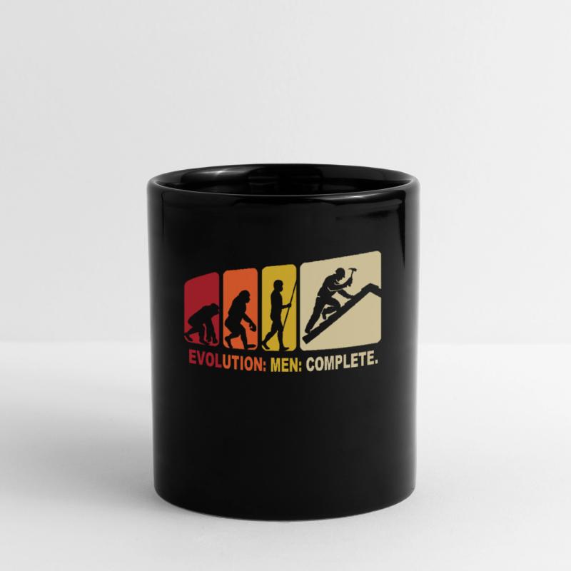 Dachdecker Evolution Dachdecken Tasse einfarbig
