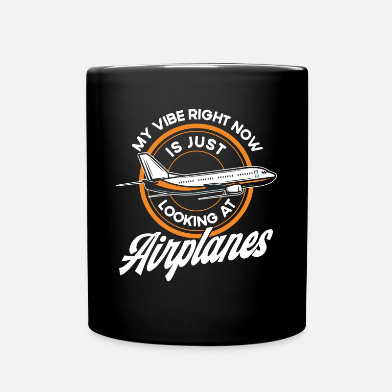 Cadeau d’atterrissage d’avion de pilote d’avion d’avion - Mug uni - noir