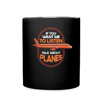 Flugzeug Pilot Flugzeuge Flugzeug Landung Geschenk - Tasse einfarbig - Schwarz - Vorne