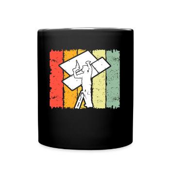Drywall Drywall Drywall installer - Full Colour Mug - black - Front
