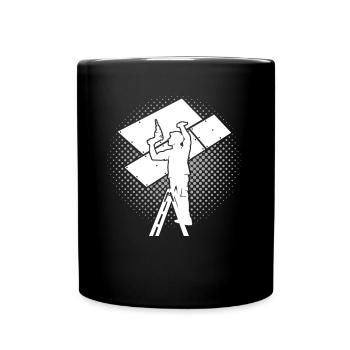 Drywall Drywall Drywall installer - Full Colour Mug - black - Front