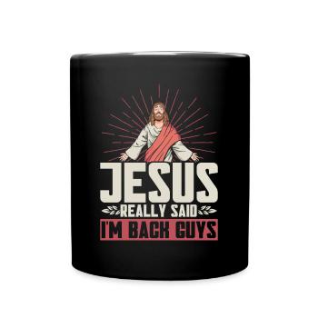Jesus Bible Christian Religious Church Gift - Full Colour Mug - black - Front