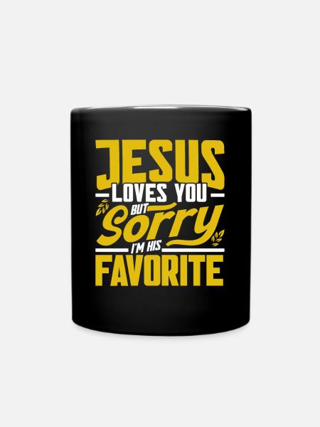 Jesus Bibel Christlich Religiös Kirche Geschenk - Tasse einfarbig - Schwarz