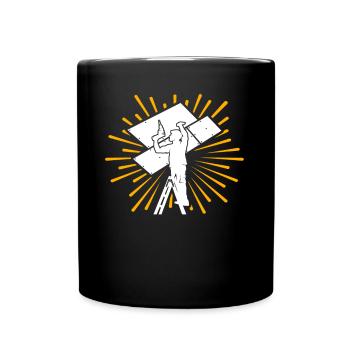 Drywall Drywall Drywall installer - Full Colour Mug - black - Front