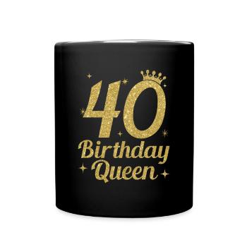 Anniversaire Reine 40 - Mug uni - noir - Devant