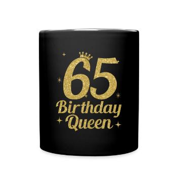 Anniversaire Reine 65 - Mug uni - noir - Devant