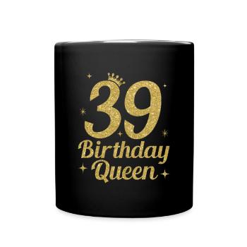 Anniversaire Reine 39 - Mug uni - noir - Devant