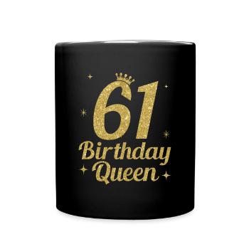 Anniversaire Reine 61 - Mug uni - noir - Devant