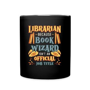 Funny librarian theme - Full Colour Mug - black - Front