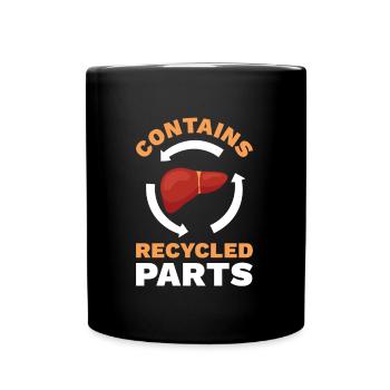 Enthält Recycelte Teile - Tasse einfarbig - Schwarz - Vorne