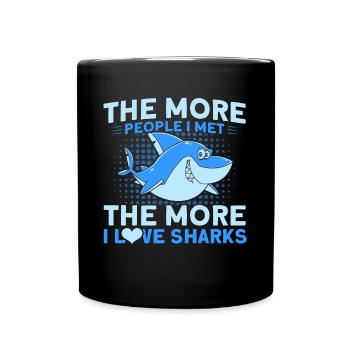 Shark Shark Lover Shark Gift - Full Colour Mug - black - Front