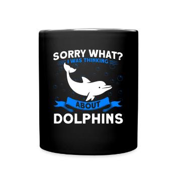 Dolphin Dolphin Lover Animal Dolphins Gift - Full Colour Mug - black - Front