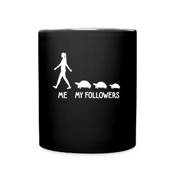 I mean followers Turtle Zoo Reptiles - Full Colour Mug - black - Front