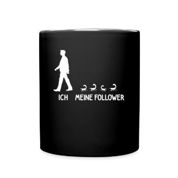 Ich Meine Follower Skorpion Zoo Insekten Spinnen - Tasse einfarbig - Schwarz - Vorne