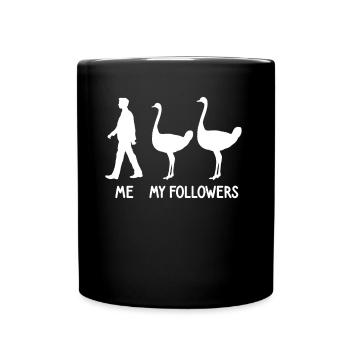 I My Followers Strauss Zoo Breeder Animal Keeper - Full Colour Mug - black - Front