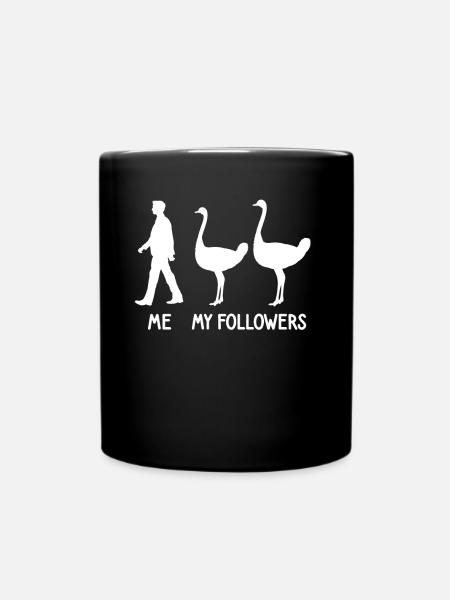 Ich Meine Follower Strauß Zoo Züchter Tierpfleger - Tasse einfarbig - Schwarz