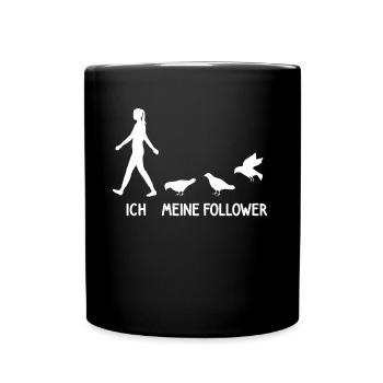 Ich Meine Follower Tauben Züchter Tauben Vogel - Tasse einfarbig - Schwarz - Vorne