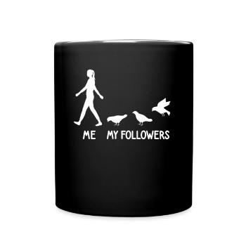 Ich Meine Follower Tauben Züchter Tauben Vogel - Tasse einfarbig - Schwarz - Vorne