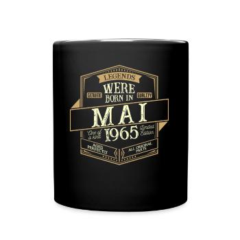 Mai 1965 Geburtstag Mann - Tasse einfarbig - Schwarz - Vorne