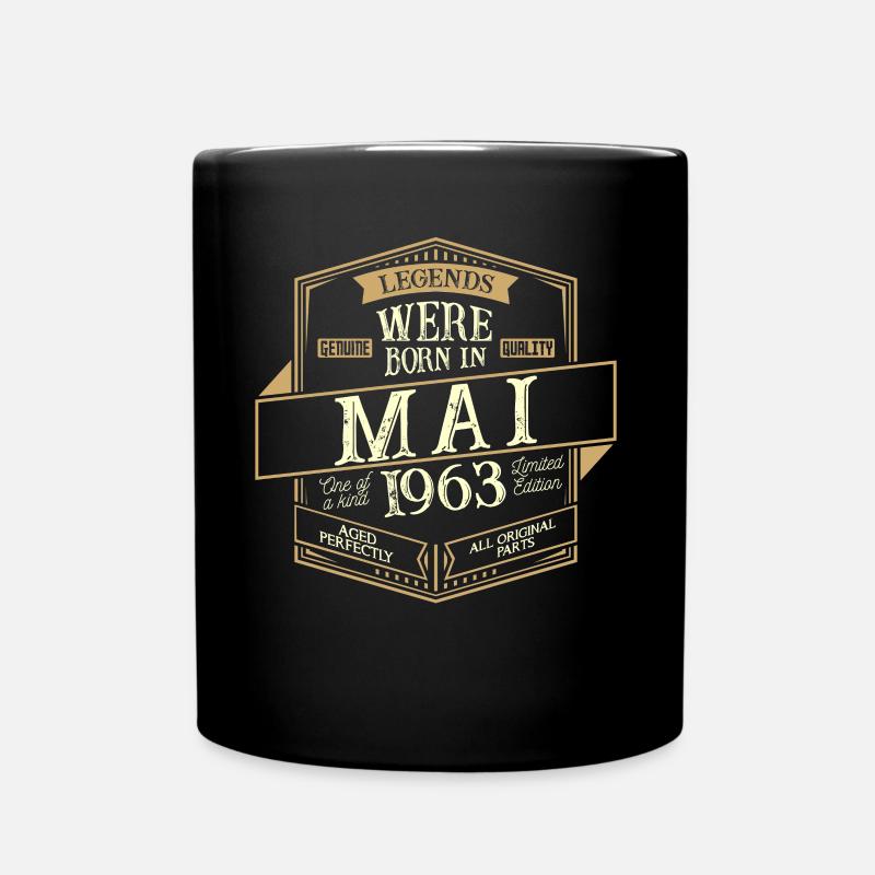 Mai 1963 Geburtstag Mann - Tasse einfarbig - Schwarz