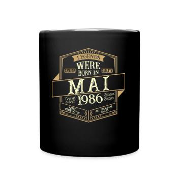 May 1986 Birthday Man - Full Colour Mug - black - Front