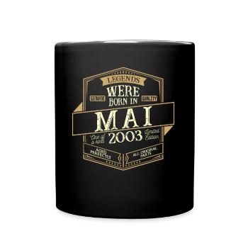Mai 2003 Anniversaire Homme - Mug uni - noir - Devant