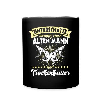 Trockenbauer Trockenbaumonteur Trockenbau - Tasse einfarbig - Schwarz - Vorne